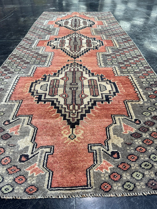 Turkish Vintage Runner Rug 3'2" x 7'5" #24744