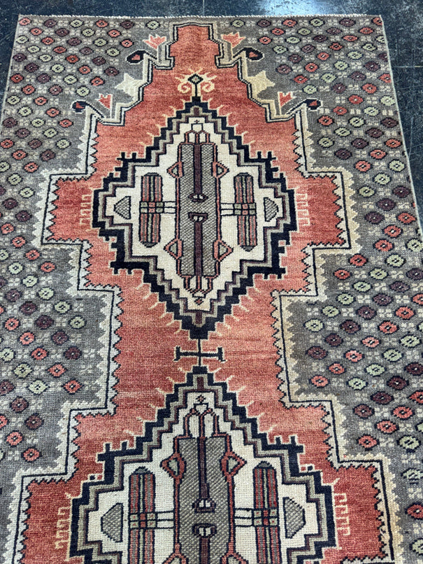 Turkish Vintage Runner Rug 3'2" x 7'5" #24744