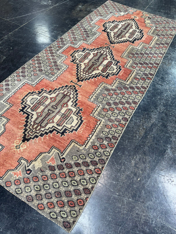 Turkish Vintage Runner Rug 3'2" x 7'5" #24744