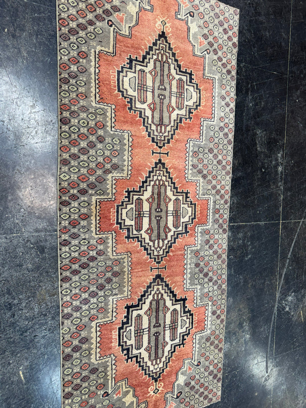 Turkish Vintage Runner Rug 3'2" x 7'5" #24744