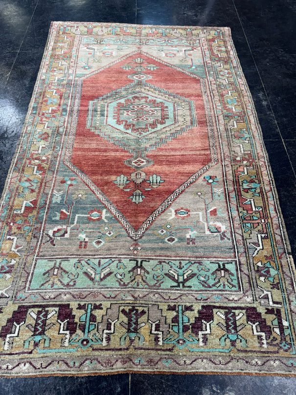 Turkish Vintage Rug 4'11" x 8'3" #24743