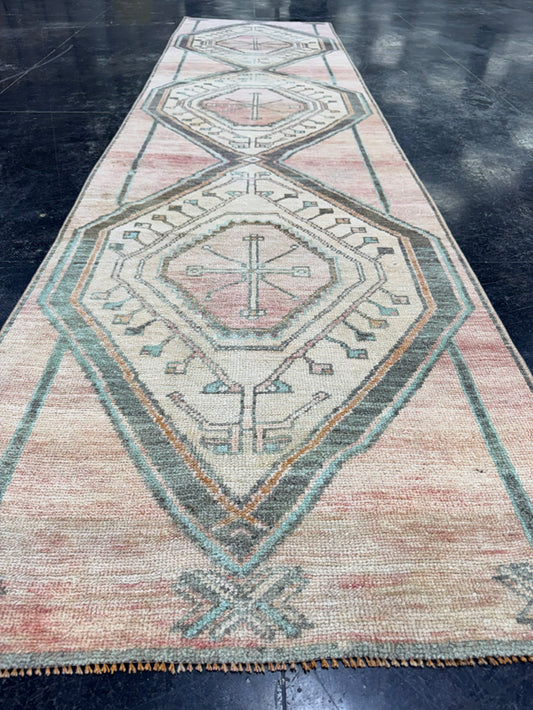 Turkish Vintage Runner Rug 2'9" x 10'11" #24740