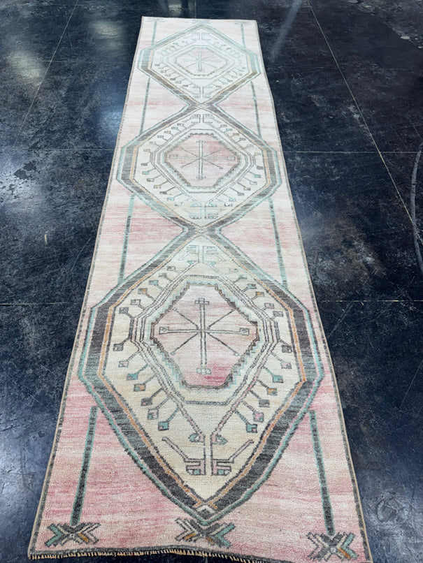 Turkish Vintage Runner Rug 2'9" x 10'11" #24740