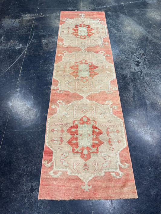 Turkish Vintage Runner Rug 2'11'' x 10'10'' #13100