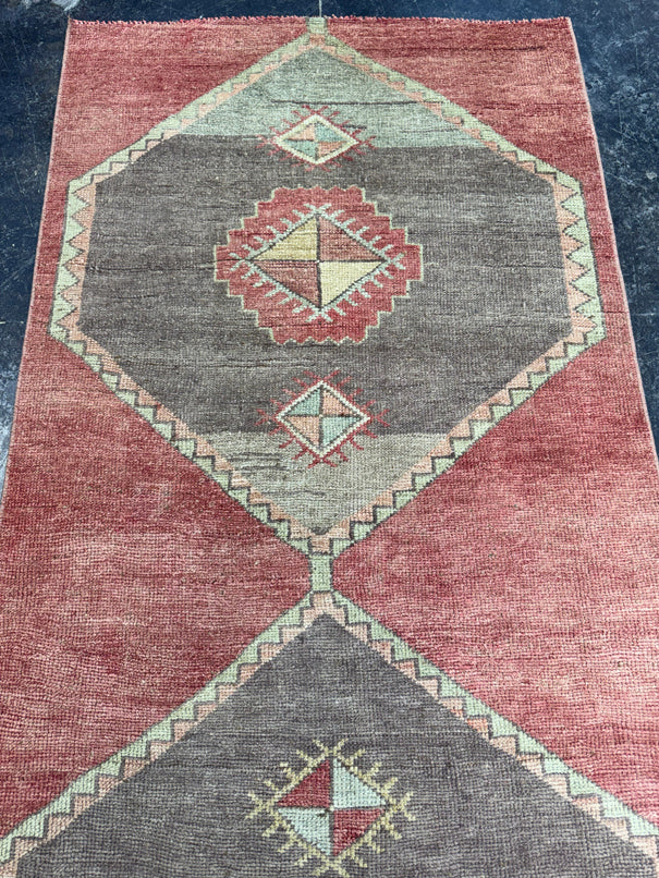 Turkish Vintage Runner Rug 3' x 9'3'' #13101