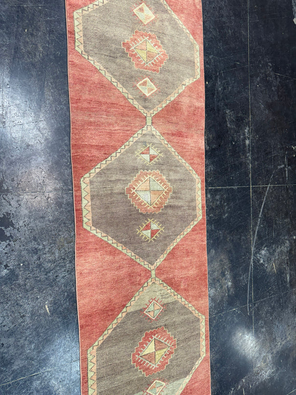 Turkish Vintage Runner Rug 3' x 9'3'' #13101