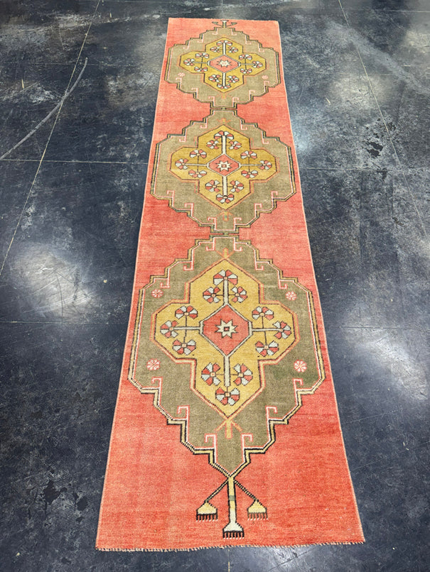 Turkish Vintage Runner Rug 2'6'' x 10'6'' #13102