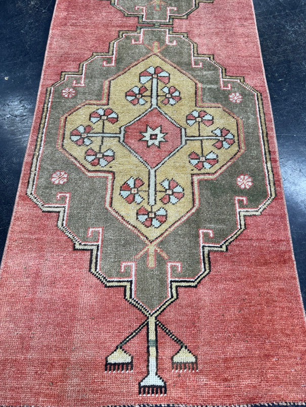 Turkish Vintage Runner Rug 2'6'' x 10'6'' #13102