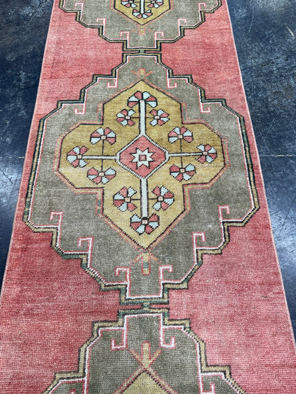Turkish Vintage Runner Rug 2'6'' x 10'6'' #13102
