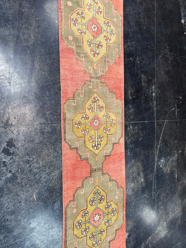Turkish Vintage Runner Rug 2'6'' x 10'6'' #13102