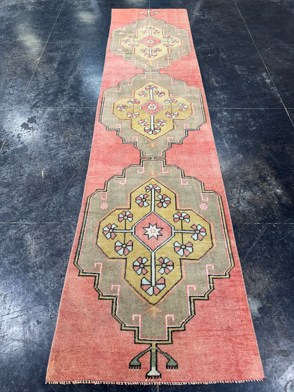 Turkish Vintage Runner Rug 2'6'' x 10'6'' #13102