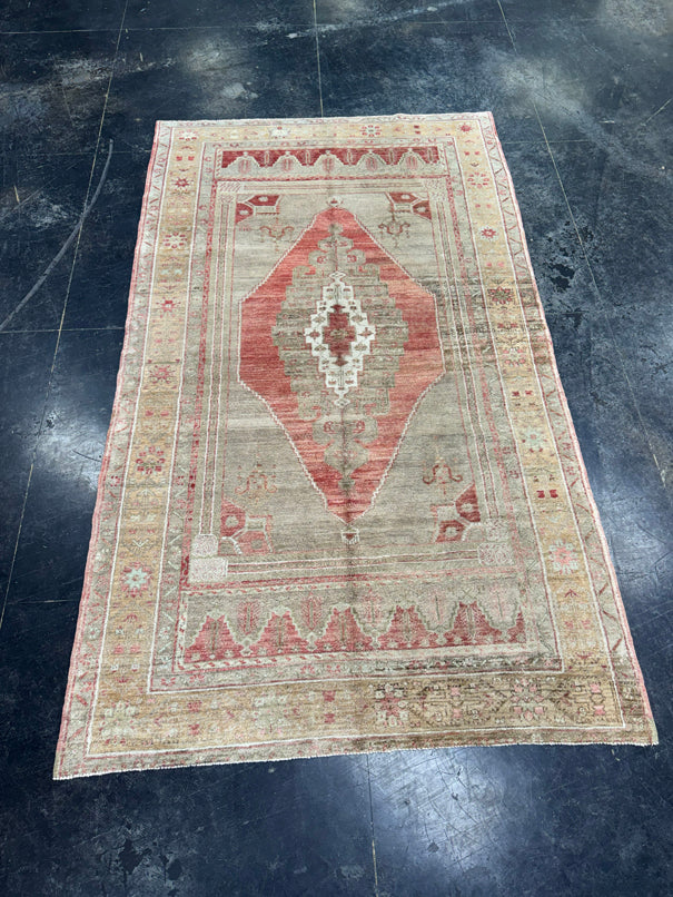 Turkish Vintage Rug 4'8'' x 7'11'' #13094