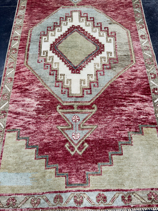Turkish Vintage Runner Rug 3'5'' x 9'11'' #13098