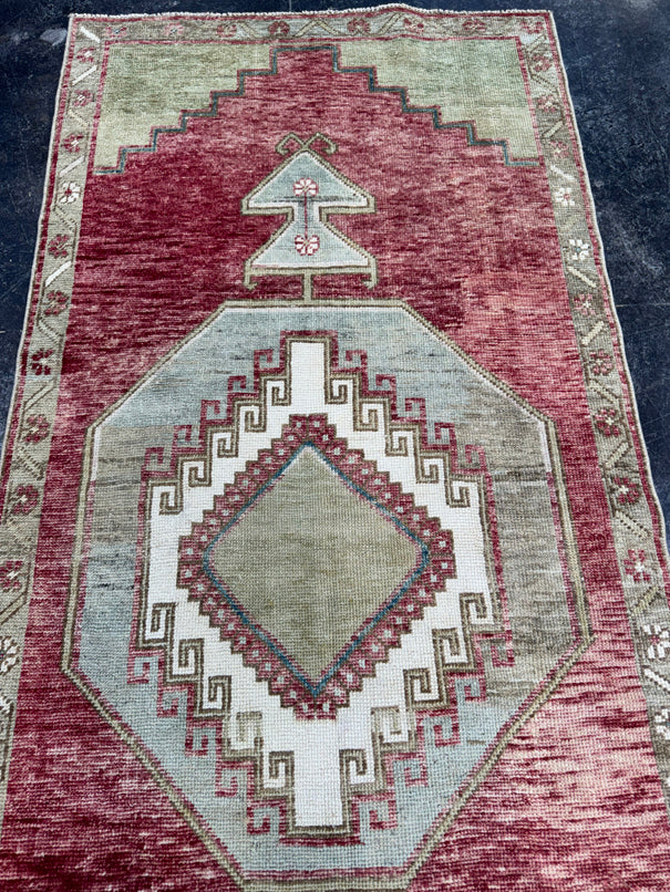 Turkish Vintage Runner Rug 3'5'' x 9'11'' #13098