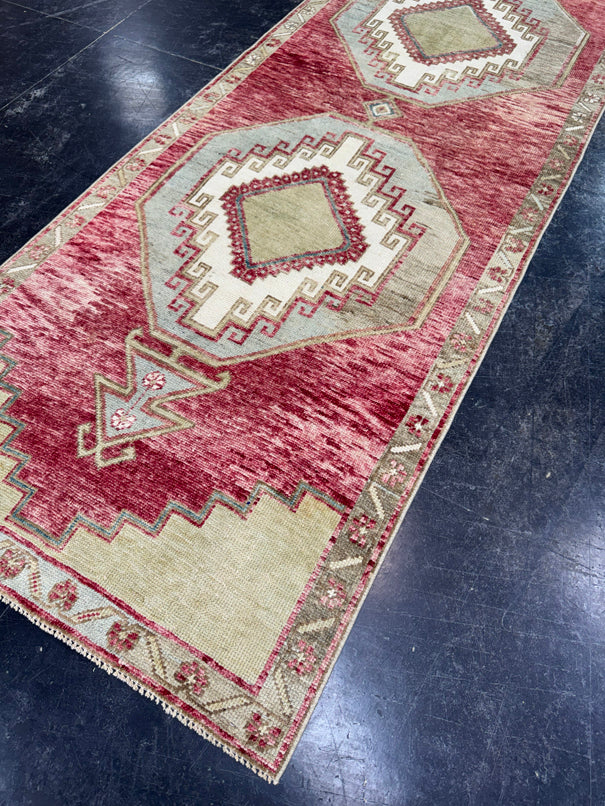 Turkish Vintage Runner Rug 3'5'' x 9'11'' #13098