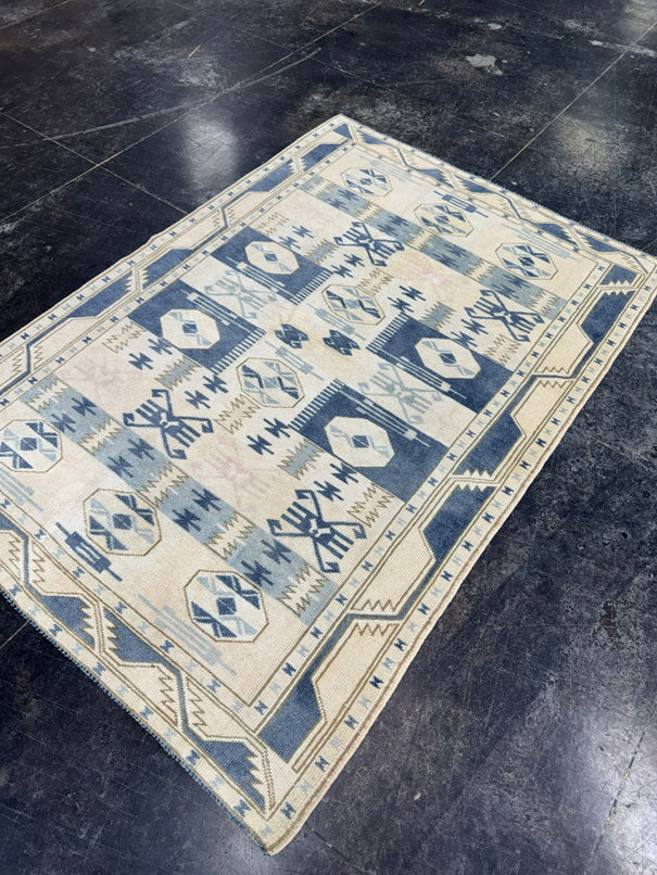 Turkish Vintage Rug 3'8'' x 5'4'' #13097