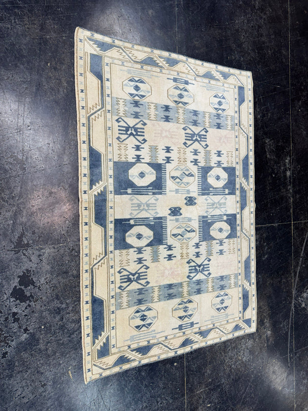 Turkish Vintage Rug 3'8'' x 5'4'' #13097