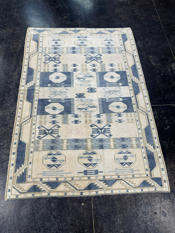 Turkish Vintage Rug 3'8'' x 5'4'' #13097