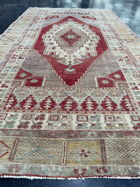 Turkish Vintage Rug 4'4'' x 7'11'' #13110