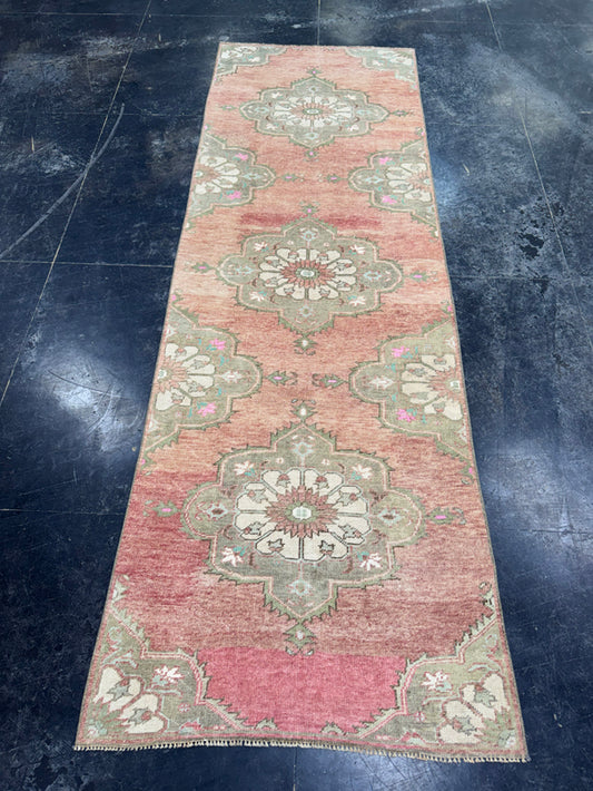 Turkish Vintage Runner Rug 3'2'' x 9'10'' #13085