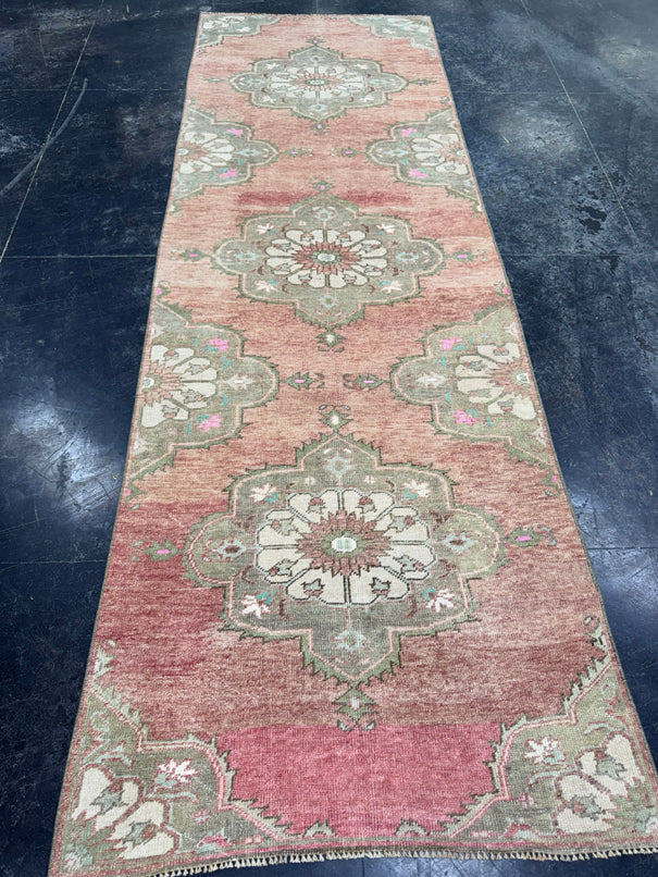 Turkish Vintage Runner Rug 3'2'' x 9'10'' #13085