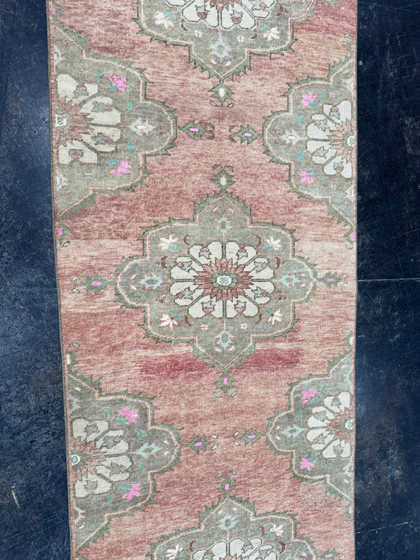 Turkish Vintage Runner Rug 3'2'' x 9'10'' #13085