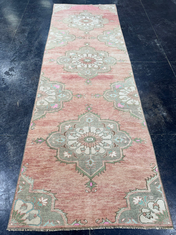 Turkish Vintage Runner Rug 3'2'' x 9'10'' #13085