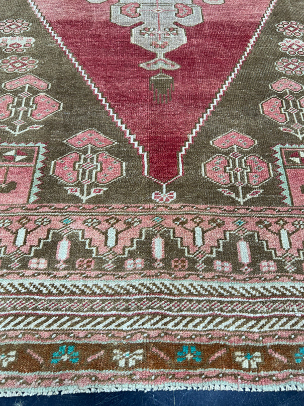 Turkish Vintage Runner Rug 4'4'' x 8'7'' #13086