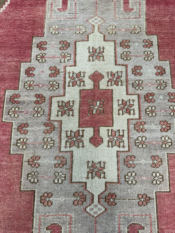 Turkish Vintage Runner Rug 4'4'' x 8'7'' #13086