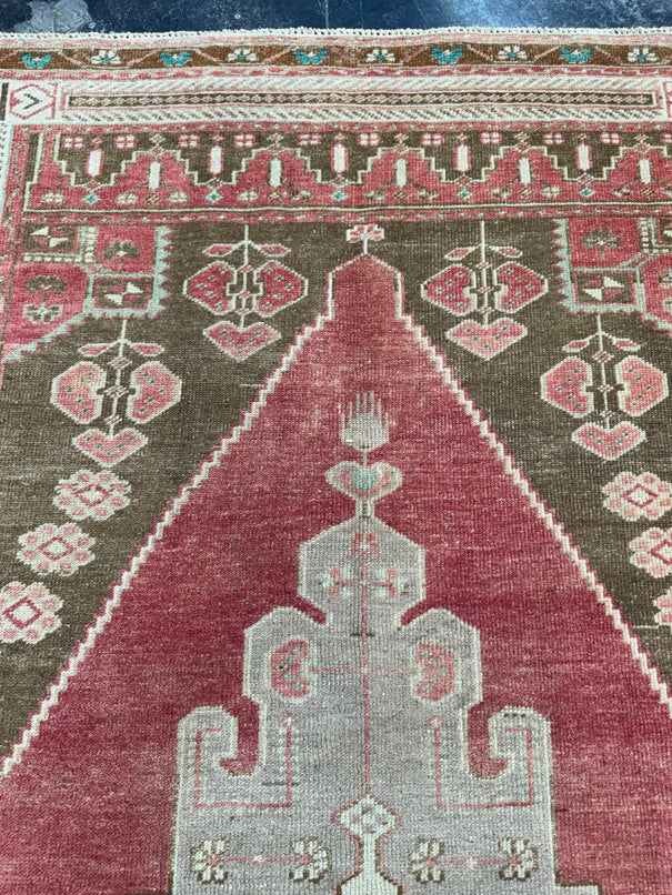 Turkish Vintage Runner Rug 4'4'' x 8'7'' #13086