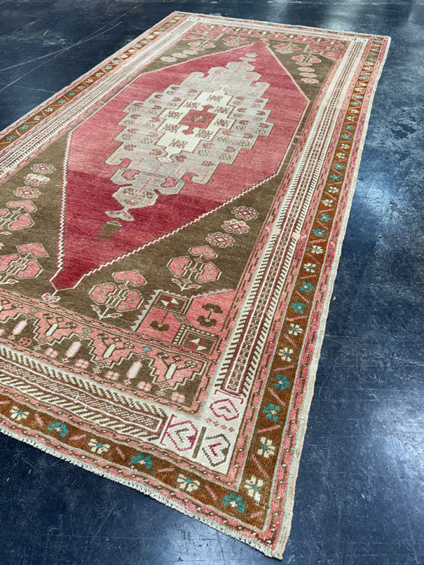 Turkish Vintage Runner Rug 4'4'' x 8'7'' #13086