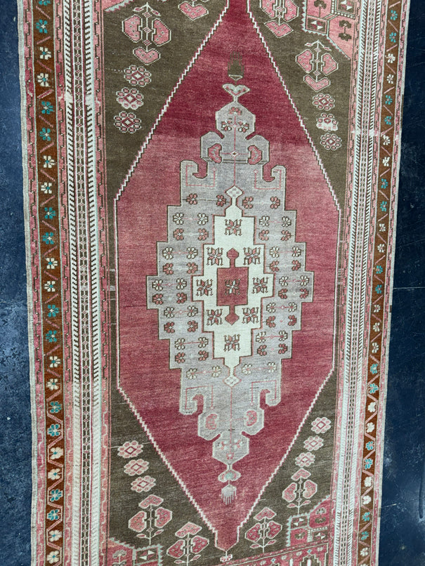 Turkish Vintage Runner Rug 4'4'' x 8'7'' #13086