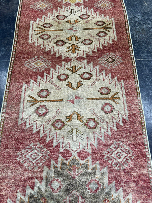Turkish Vintage Runner Rug 3'1'' x 9'3'' #13081