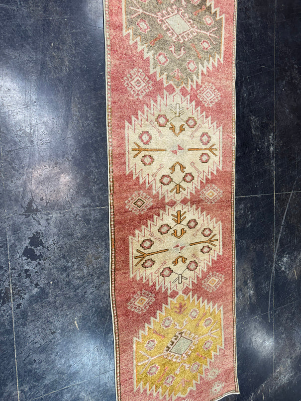 Turkish Vintage Runner Rug 3'1'' x 9'3'' #13081