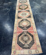 Turkish Vintage Runner Rug 3'4'' x 13'8'' #13082