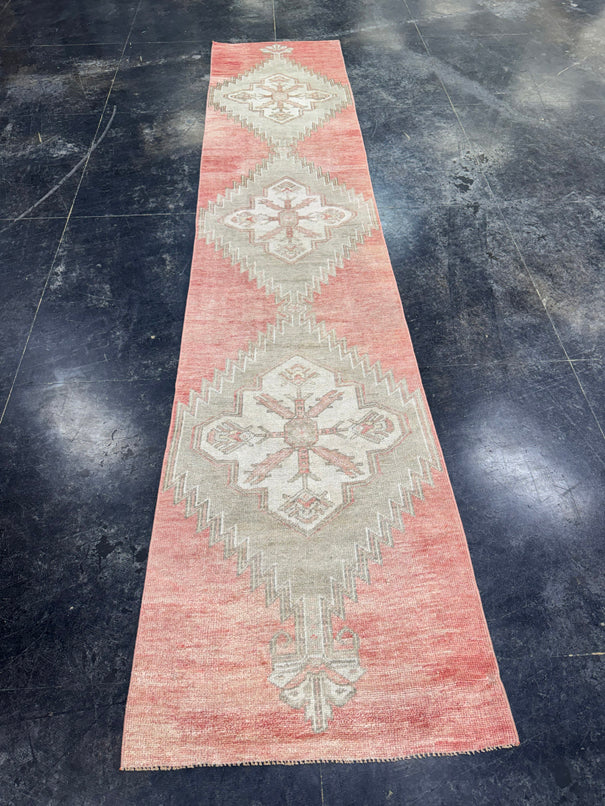 Turkish Vintage Runner Rug 2'6'' x 12'4'' #13083