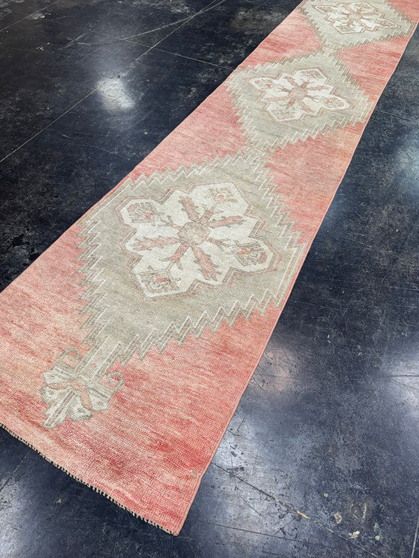 Turkish Vintage Runner Rug 2'6'' x 12'4'' #13083