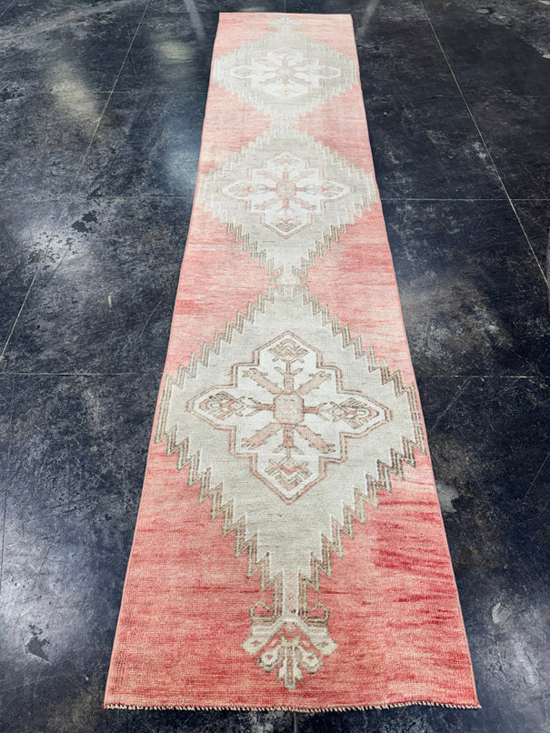 Turkish Vintage Runner Rug 2'6'' x 12'4'' #13083