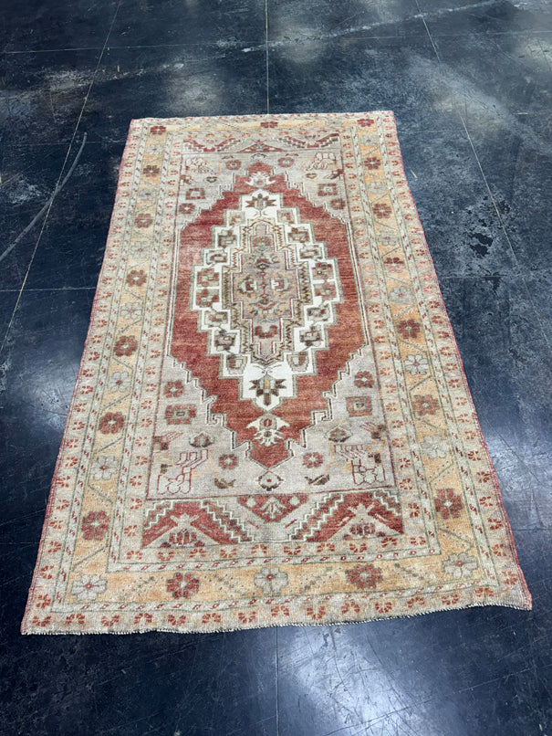 Turkish Vintage Rug 4'1'' x 7'4'' #13079