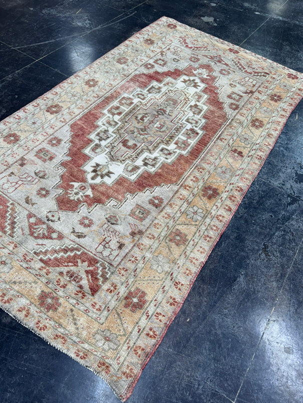 Turkish Vintage Rug 4'1'' x 7'4'' #13079