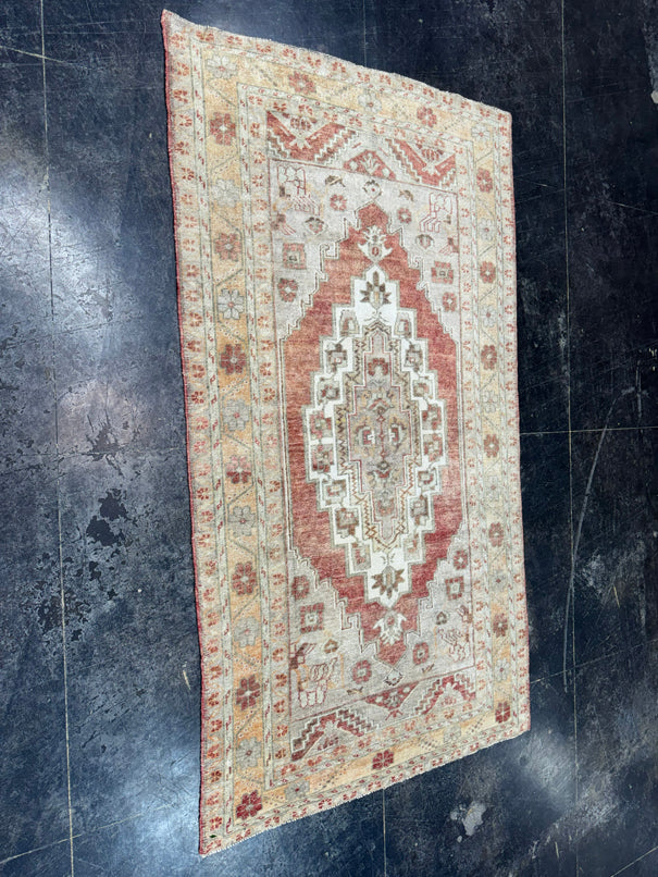 Turkish Vintage Rug 4'1'' x 7'4'' #13079