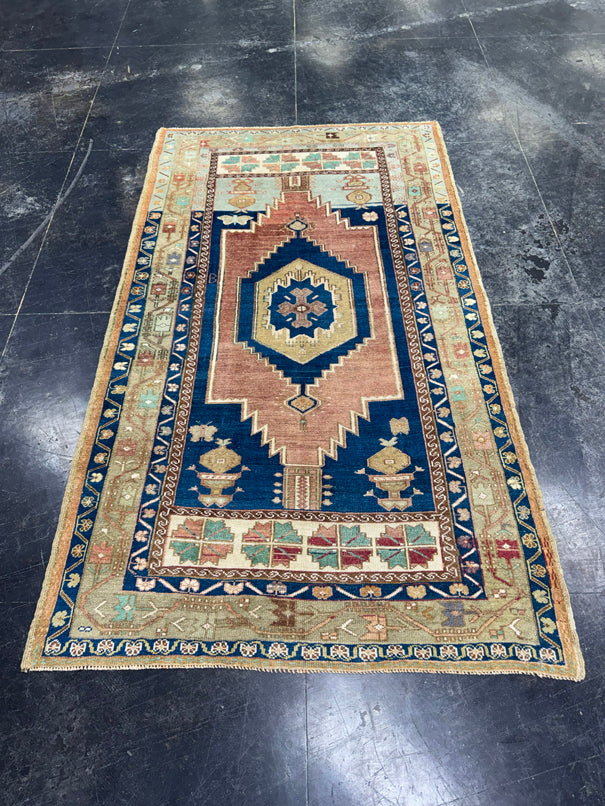 Turkish Vintage Rug 3'11'' x 7' #13070