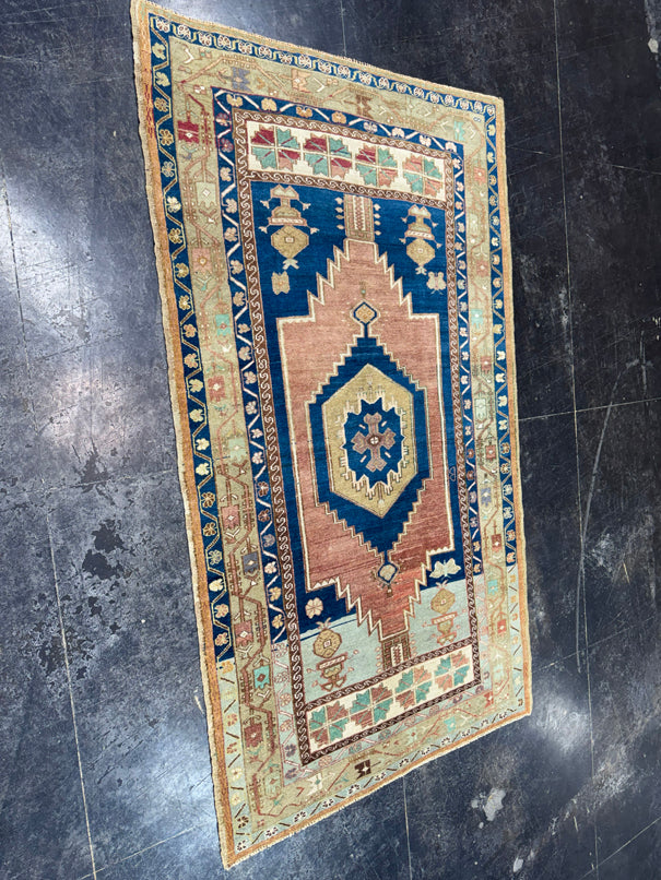 Turkish Vintage Rug 3'11'' x 7' #13070