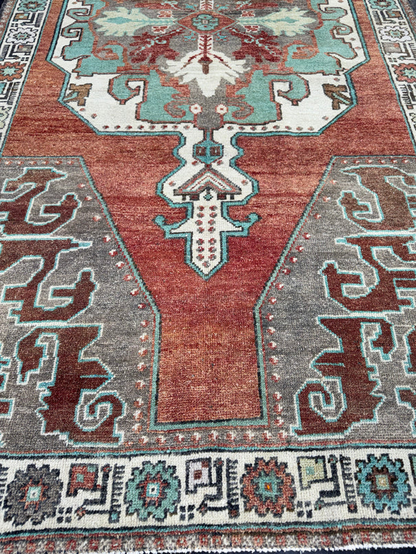 Turkish Vintage Rug 4'8'' x 9'3'' #13067