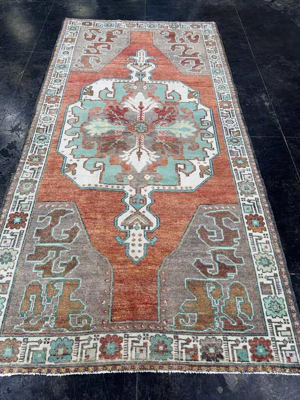 Turkish Vintage Rug 4'8'' x 9'3'' #13067