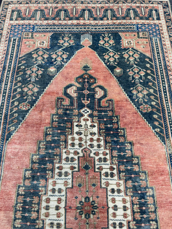 Turkish Vintage Runner Rug 4'2'' x 9'2'' #13061