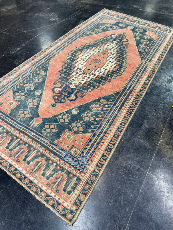 Turkish Vintage Runner Rug 4'2'' x 9'2'' #13061