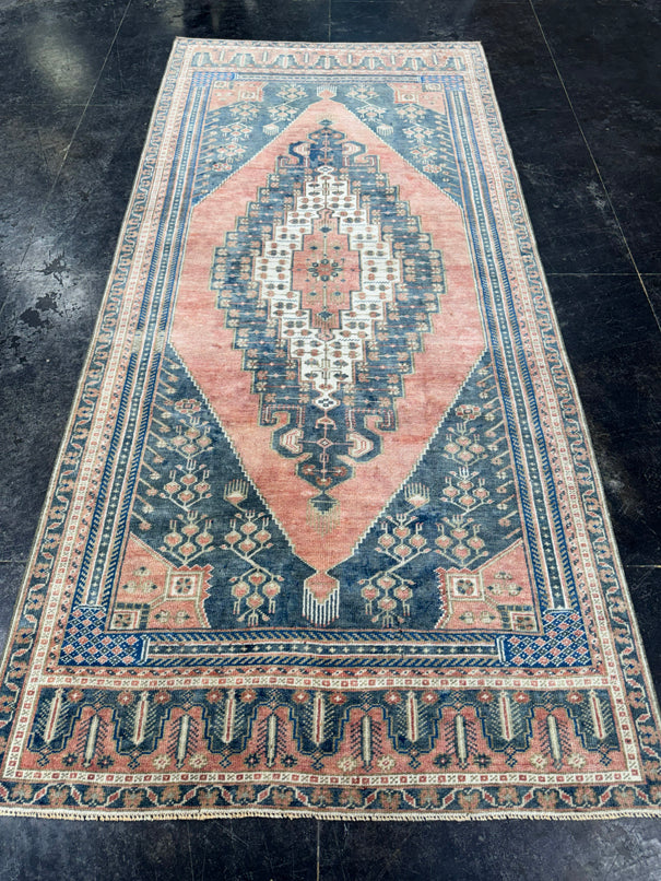 Turkish Vintage Runner Rug 4'2'' x 9'2'' #13061