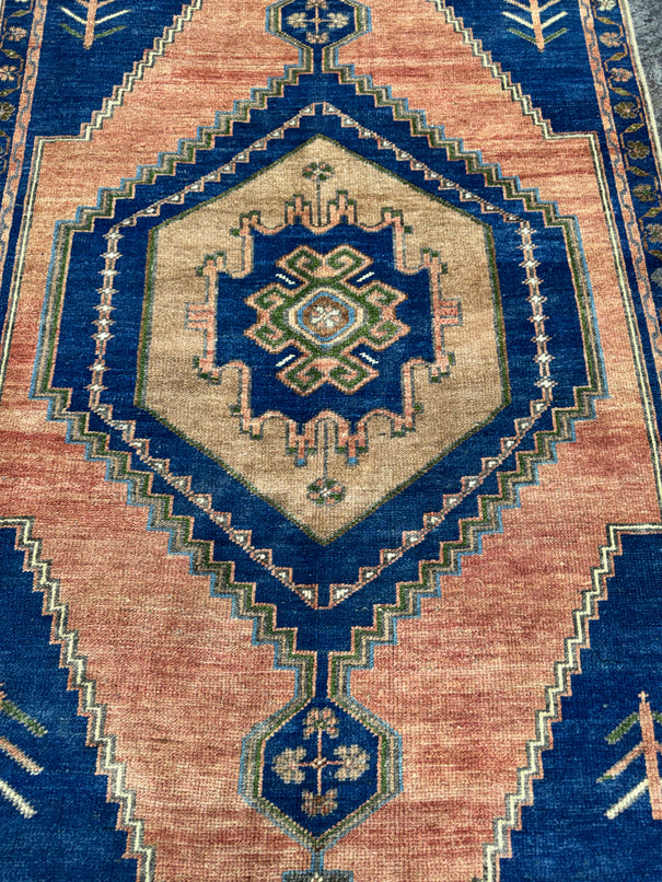 Turkish Vintage Runner Rug 3'7'' x 8'1'' #13060