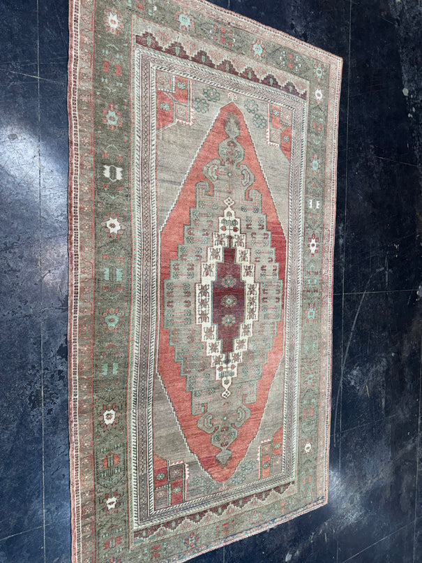 Turkish Vintage Rug 5'4'' x 9'3'' #13057